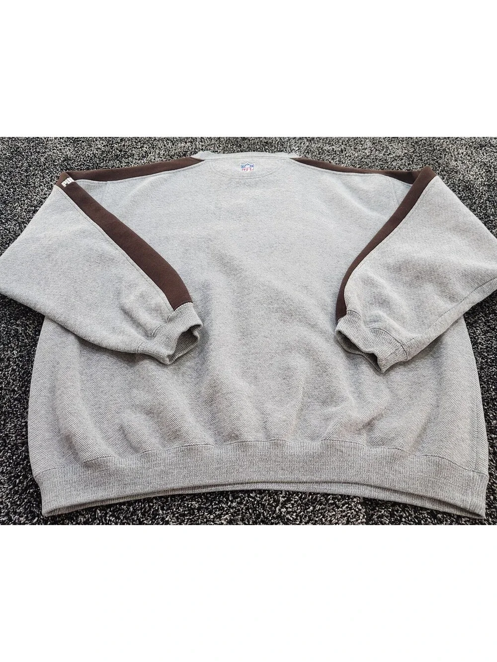 VINTAGE Cleveland Browns Sweatshirt Mens 2XL Gray Puma Embroidered Crewneck 90s